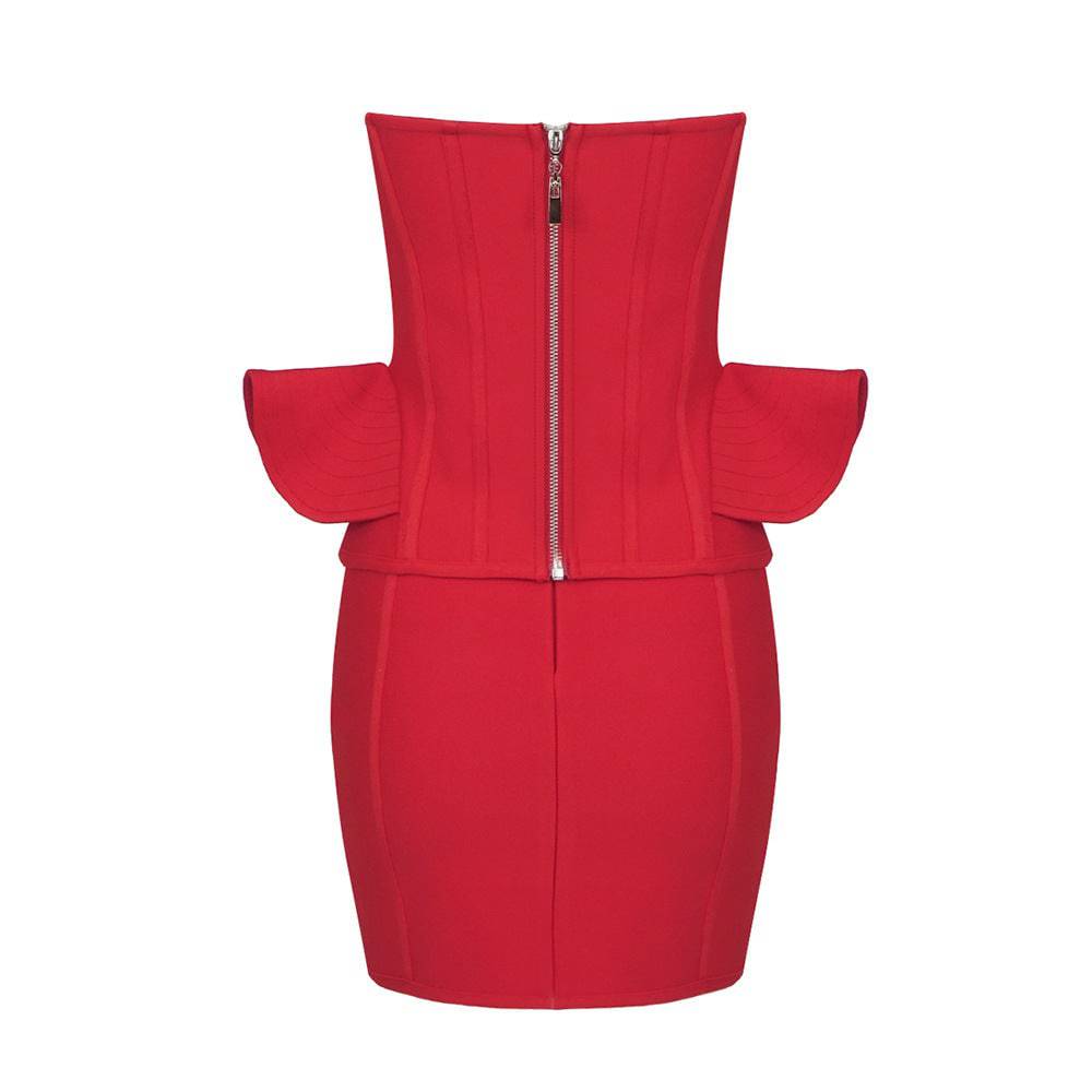 Elle Heart Laces Bustier & Skirt Set