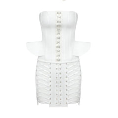 Elle Heart Laces Bustier & Skirt Set