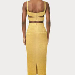 Frances Strappy Knitted Midi Skirt Set