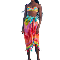Annie Retro Colorful Rainbow Swimsuit
