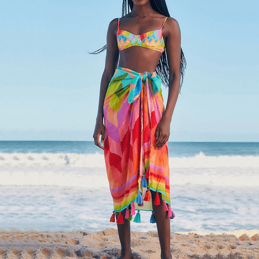 Annie Retro Colorful Rainbow Swimsuit