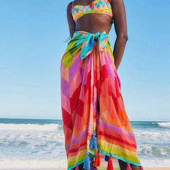 Annie Retro Colorful Rainbow Swimsuit