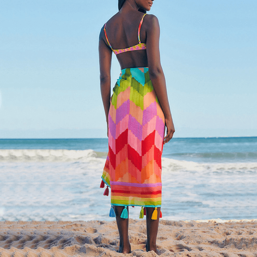 Annie Retro Colorful Rainbow Swimsuit