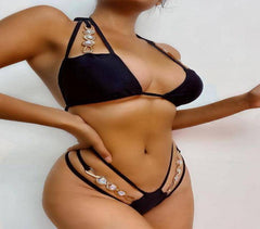 Brailyn Strappy Solid Two-Piece Swimsuit