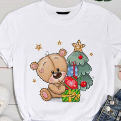 Bella Printed White Tee