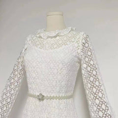 Minerva See-through with Plain Undergarments Embroidered Dress