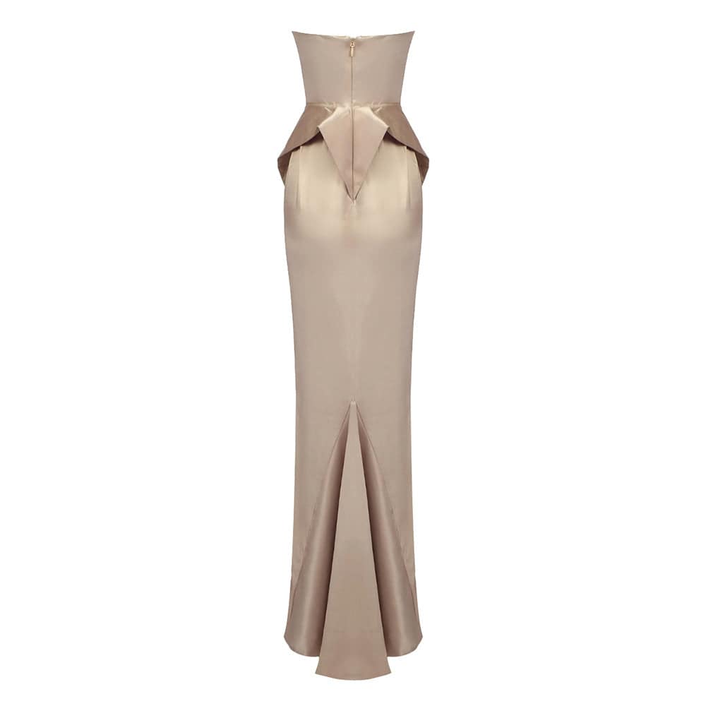 Ayla Satin Strapless Mermaid Dress