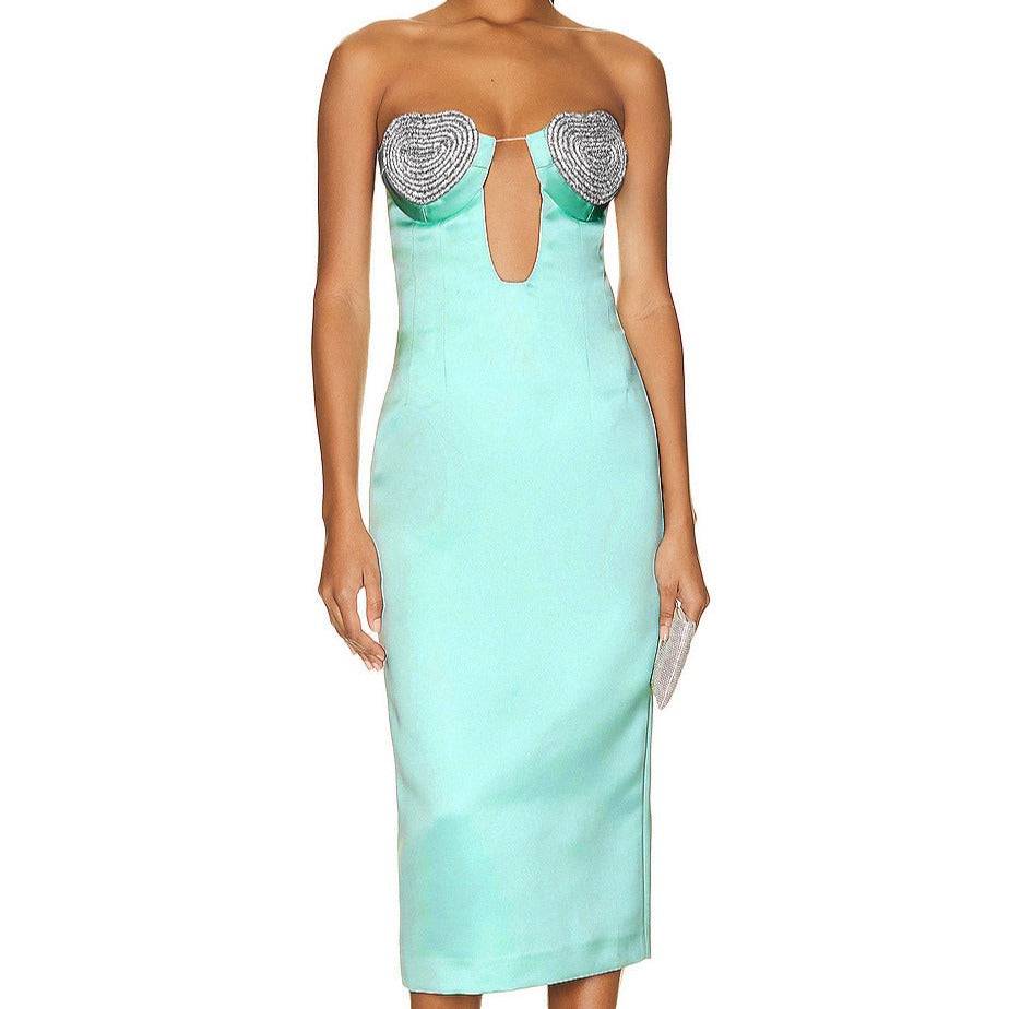 Gabriela Strapless Crystal Bandage Dress