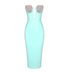 Gabriela Strapless Crystal Bandage Dress