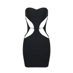 Minty Off Shoulder Cutout Mini Dress