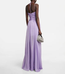 Phoebe Draped Chiffon Maxi Dress