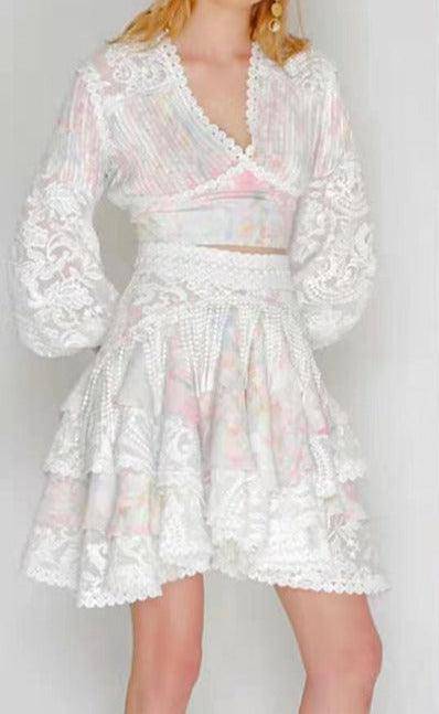Everleigh Solid Crop Top & Skirt Set