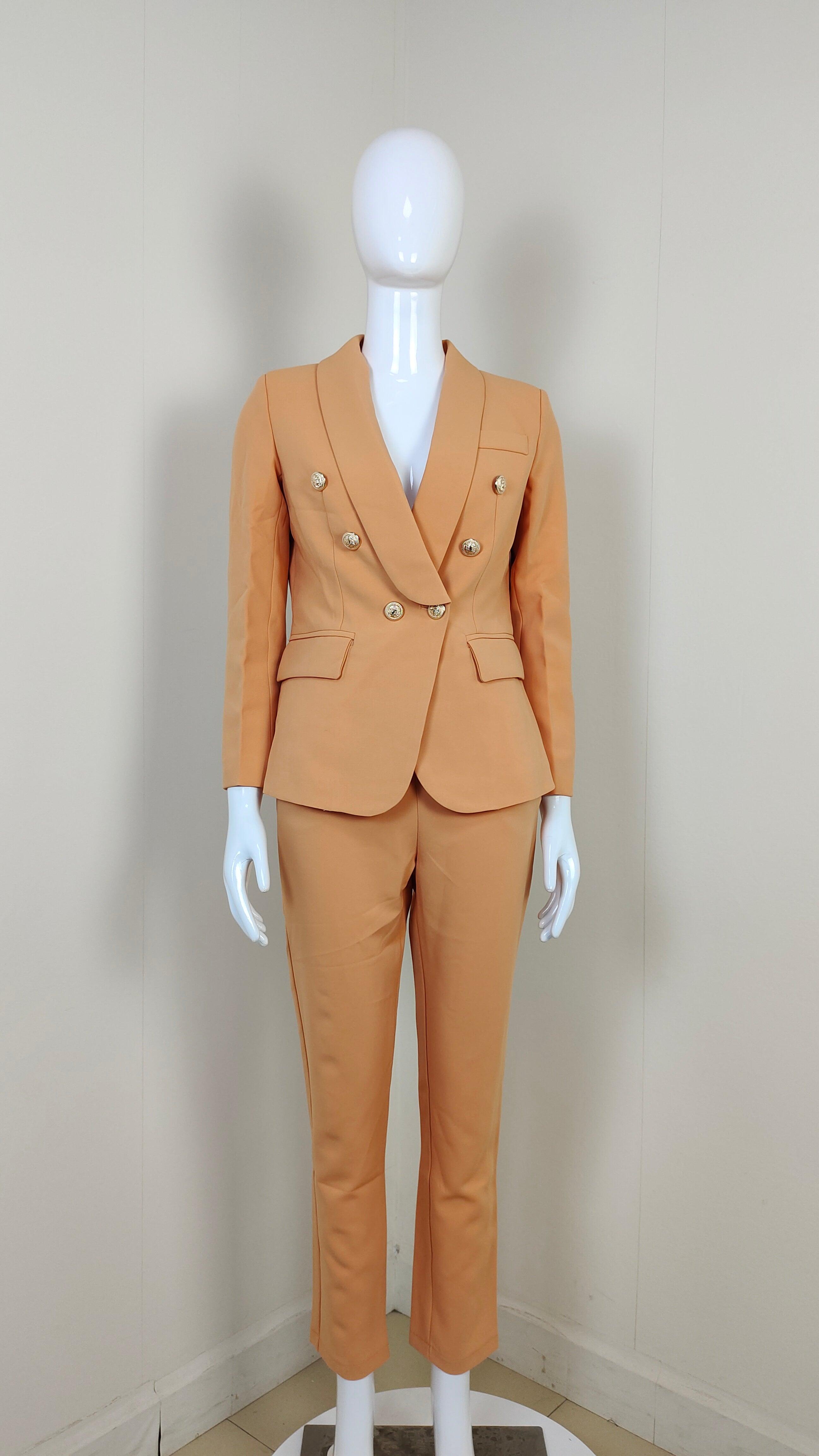 Winnie Solid Blazer Top & Pants Set