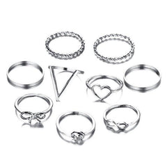 Claire Assorted 8-pieces Rings Set