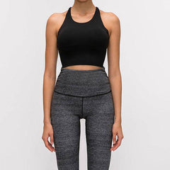 Amya Solid Criss Cross Back Sports Tank Top