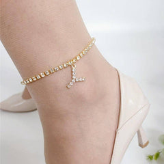 Belle Letter Print Anklet