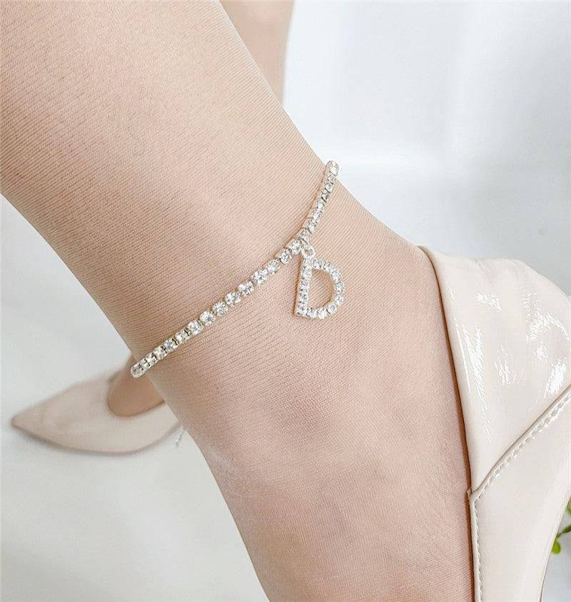 Belle Letter Print Anklet