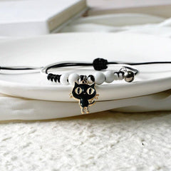 Cynthia Cat Beaded Adjustable Bracelet