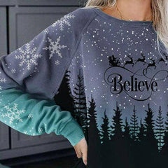 Lexi Snowflake Print Pullover