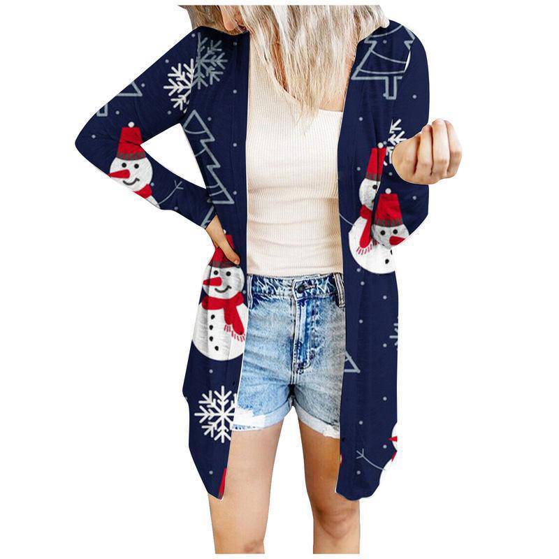 Lauren Christmas Print Cardigan