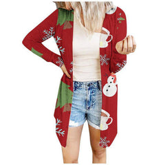 Lauren Christmas Print Cardigan