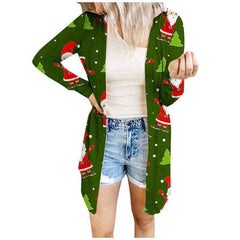 Lauren Christmas Print Cardigan