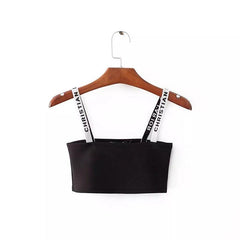 Kaleigh Printed Strap Solid Bra