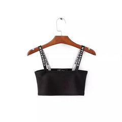 Kaleigh Printed Strap Solid Bra