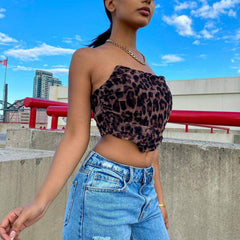 Harper Leopard Print Strapless Top