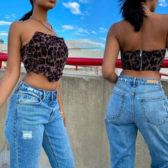 Harper Leopard Print Strapless Top