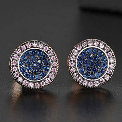 Quin Round Zirconia Earrings