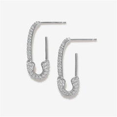 Dina U-shaped Pin Studded Earrings