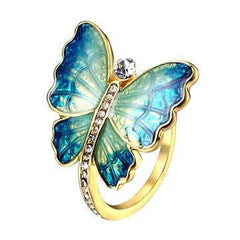 Lizzy Butterfly Embellished Rhinestone Ring