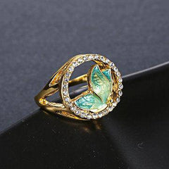 Lizzy Butterfly Embellished Rhinestone Ring