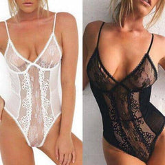 Kayley Contrast Lace Teddy Bodysuit