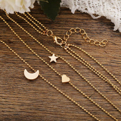 Reba 3-pieces Thin Chain Necklace Set