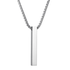 Glenna Bar Pendant Box Chain Necklace