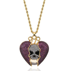 Jaycee Iced Out Juice Wrld Heart Pendant