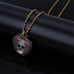 Jaycee Iced Out Juice Wrld Heart Pendant
