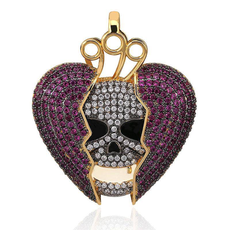 Jaycee Iced Out Juice Wrld Heart Pendant