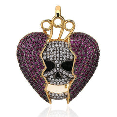 Jaycee Iced Out Juice Wrld Heart Pendant
