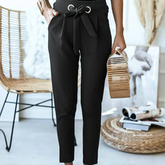 Cassandra Solid Eyelet Pants