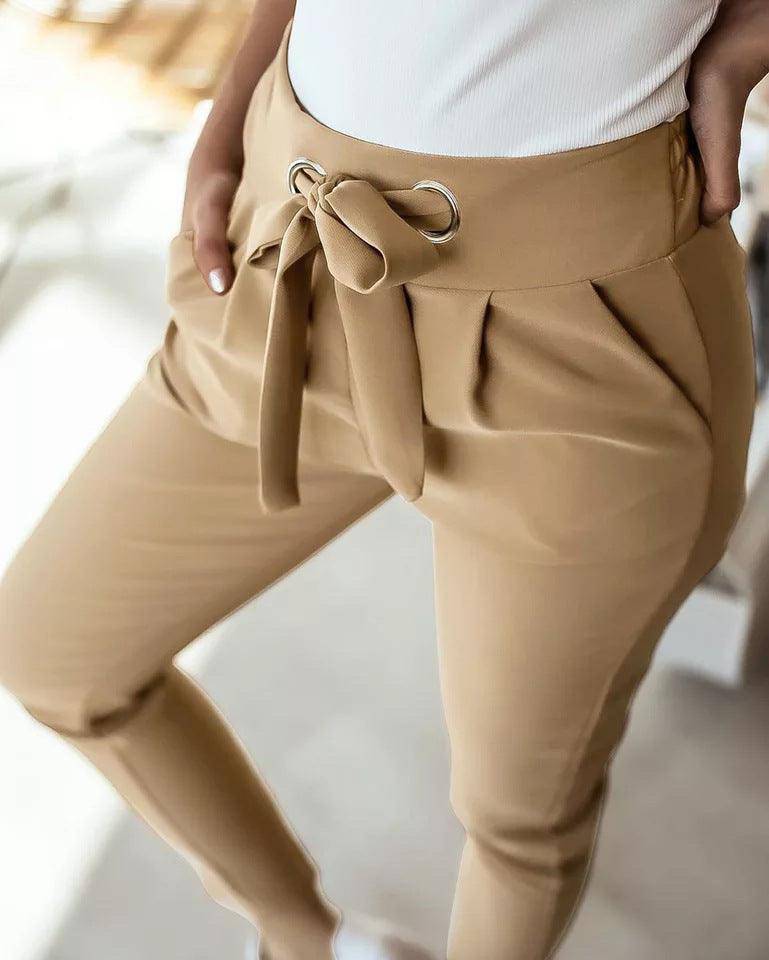 Cassandra Solid Eyelet Pants