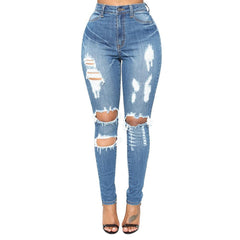 Saniya Tattered High Waist Denim Jeans