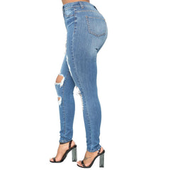 Saniya Tattered High Waist Denim Jeans