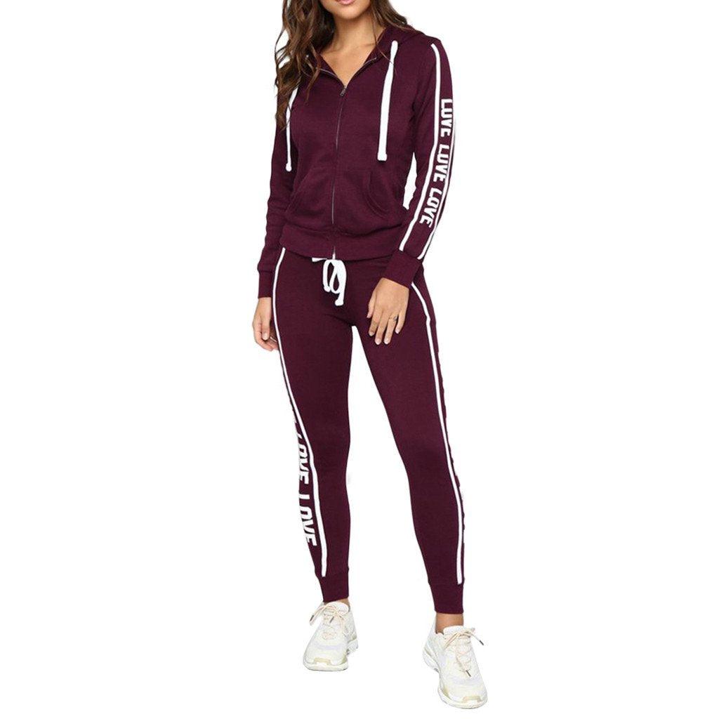 Alexandra Printed Hooded Jacket & Joggings Pants Set