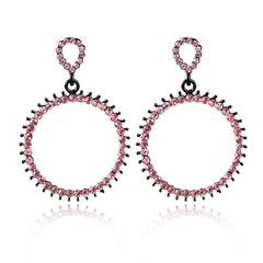 Jennifer Vintage Rhinestone Circle Earrings