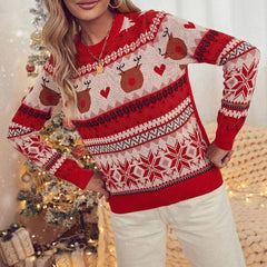Carmella Round Neck Long Sleeve Pullover Sweater