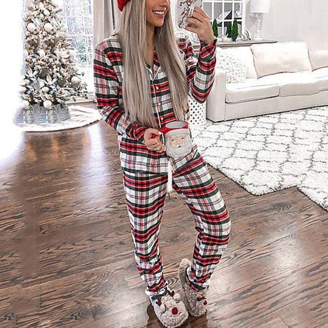 Delaney Checkered Christmas Pajama Set