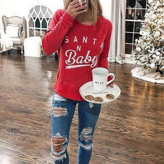 Lily Printed 'Santa Baby' Pullover Top